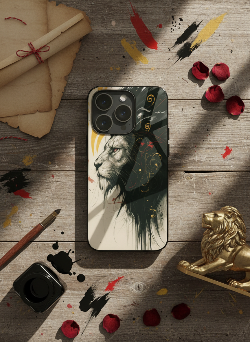 Roar Within Premium Glass Back Cover For iPhone 14-17 Models The Case & Co India