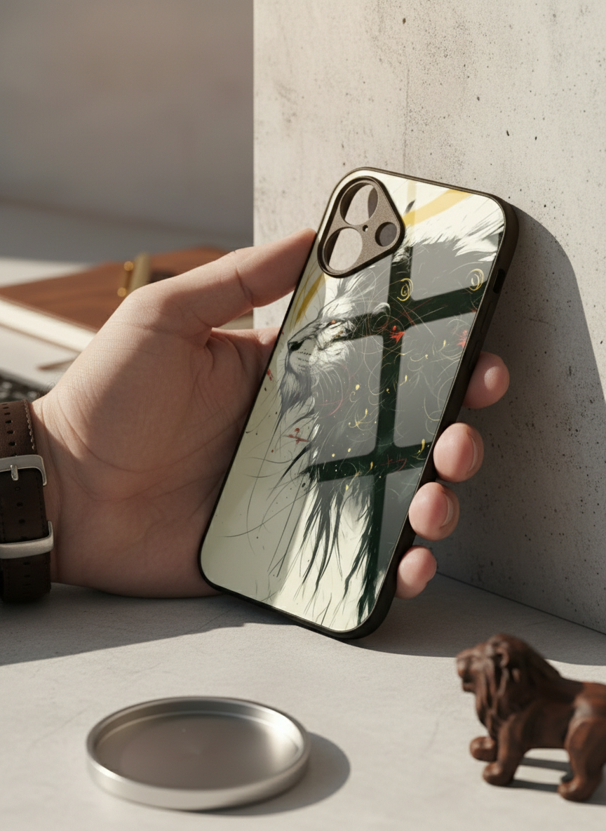 Roar Within Premium Glass Back Cover For iPhone 14-17 Models The Case & Co India