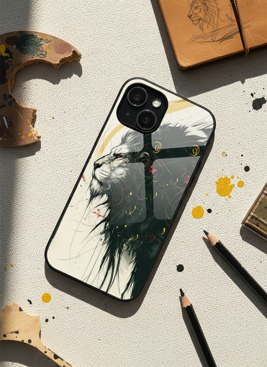 Roar Within Premium Glass Back Cover For iPhone 14-17 Models The Case & Co India