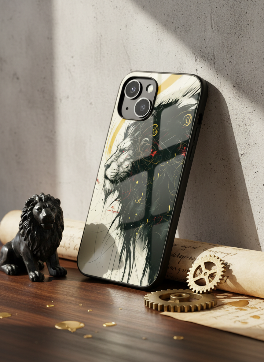 Roar Within Premium Glass Back Cover For iPhone 14-17 Models The Case & Co India