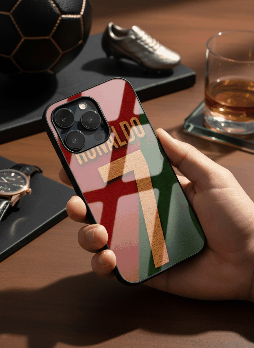 Ronaldo Royale Glass Back Cover For iPhone 11-17 The Case & Co
