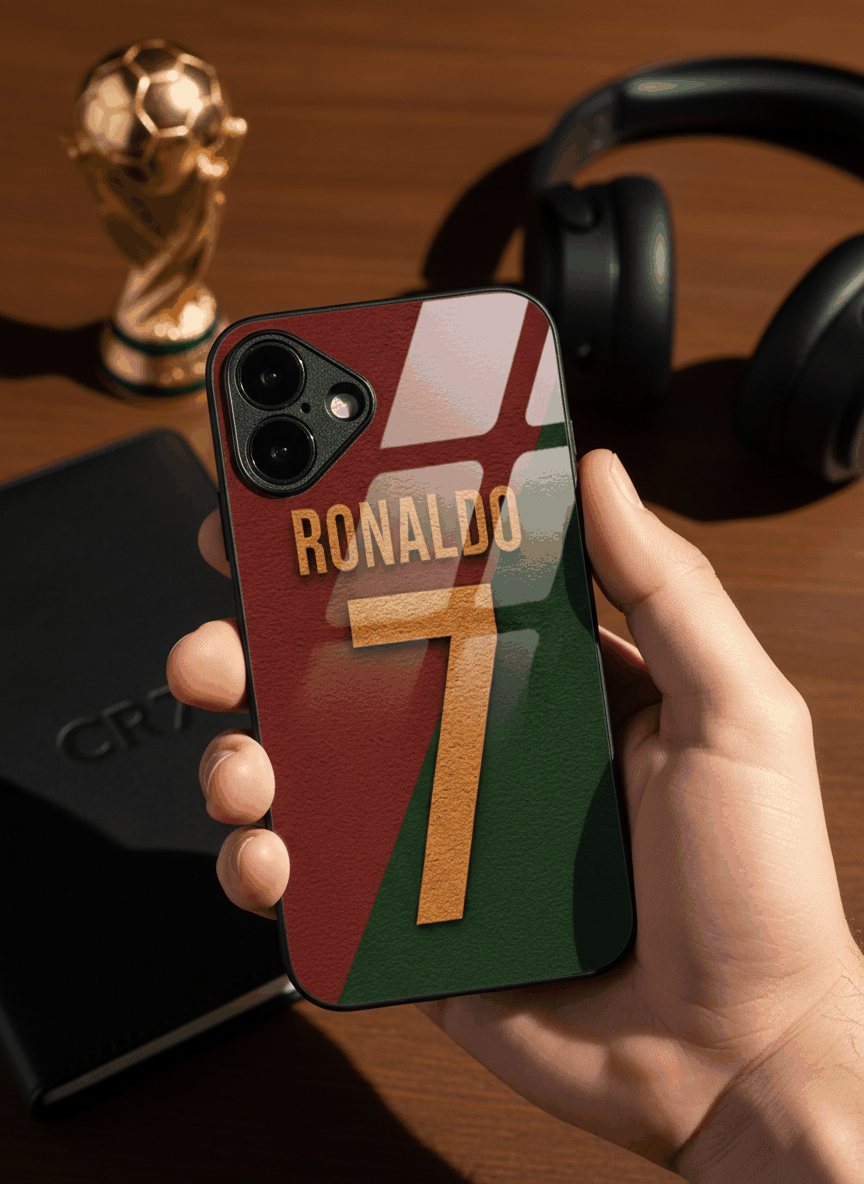 Ronaldo Royale Glass Back Cover For iPhone 11-17 The Case & Co