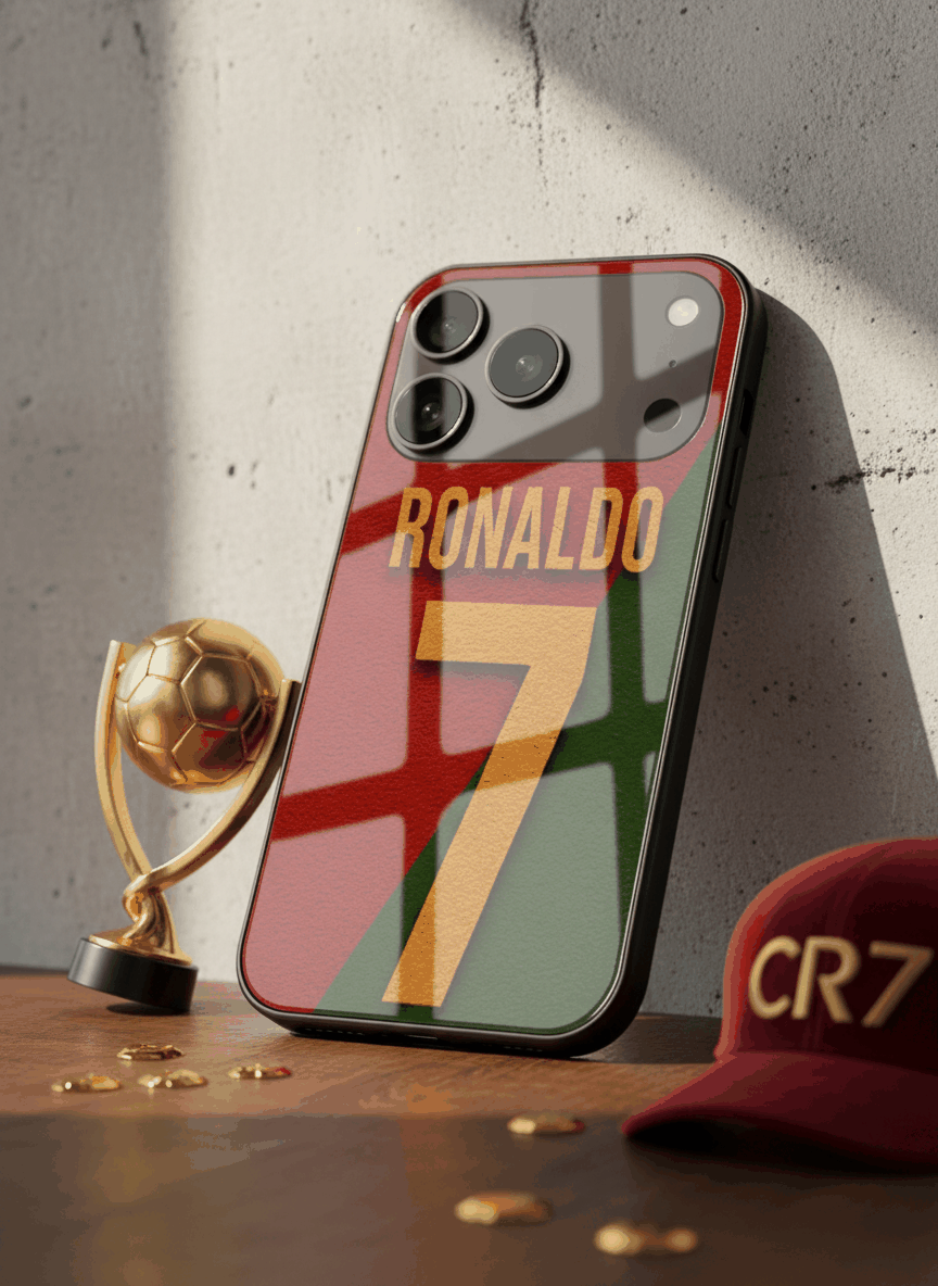 Ronaldo Royale Glass Back Cover For iPhone 11-17 The Case & Co