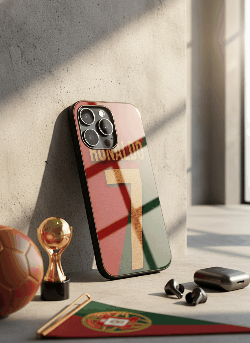 Ronaldo Royale Glass Back Cover For iPhone 11-17 The Case & Co