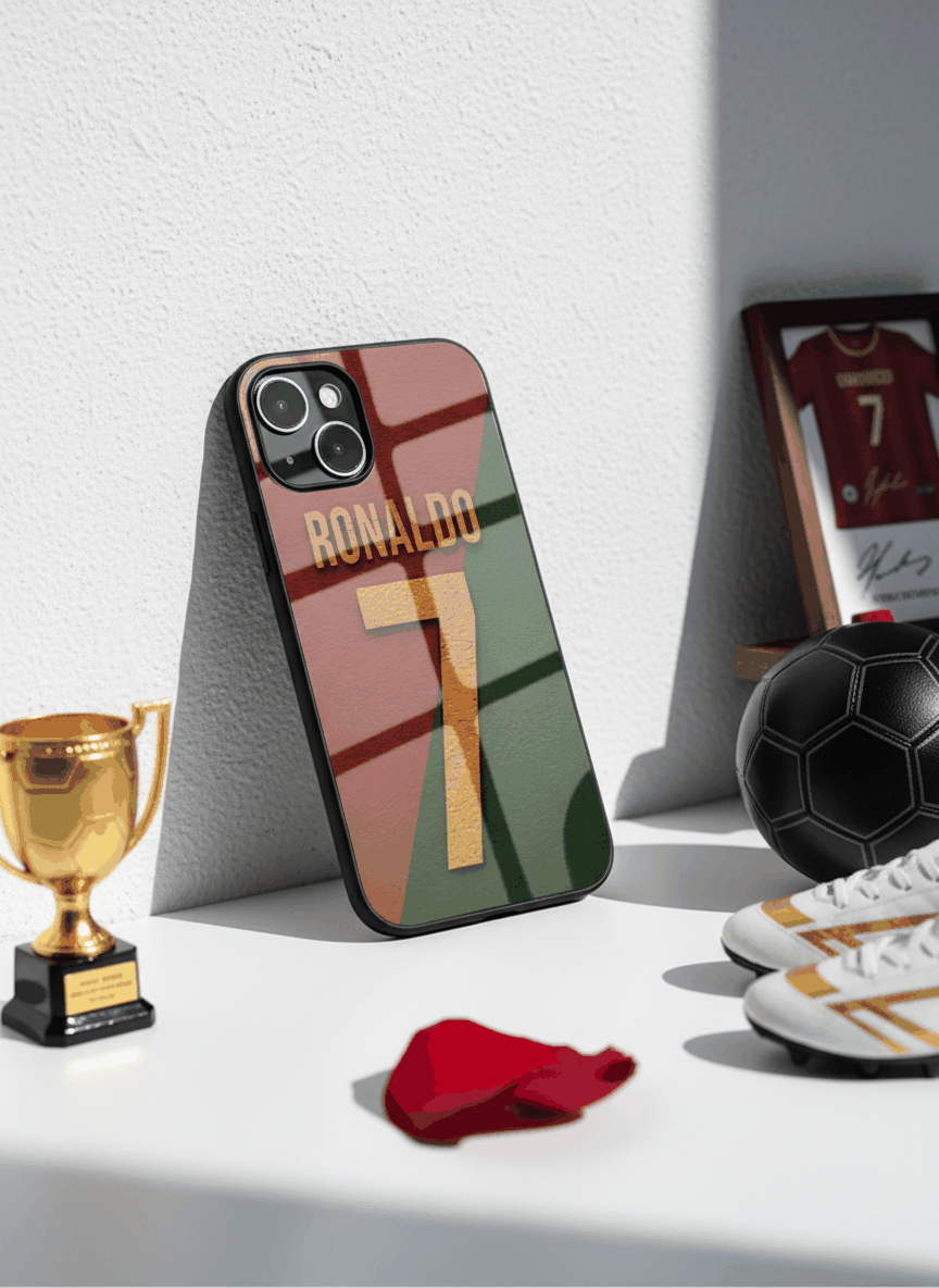 Ronaldo Royale Glass Back Cover For iPhone 11-17 The Case & Co