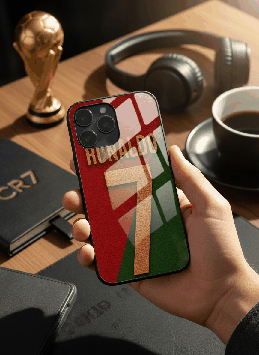 Ronaldo Royale Glass Back Cover For iPhone 11-17 The Case & Co