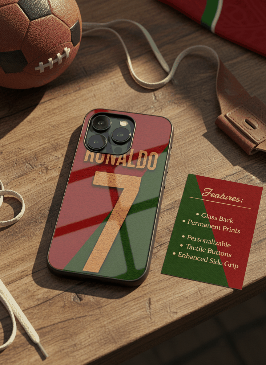 Ronaldo Royale Glass Back Cover For iPhone 11-17 The Case & Co