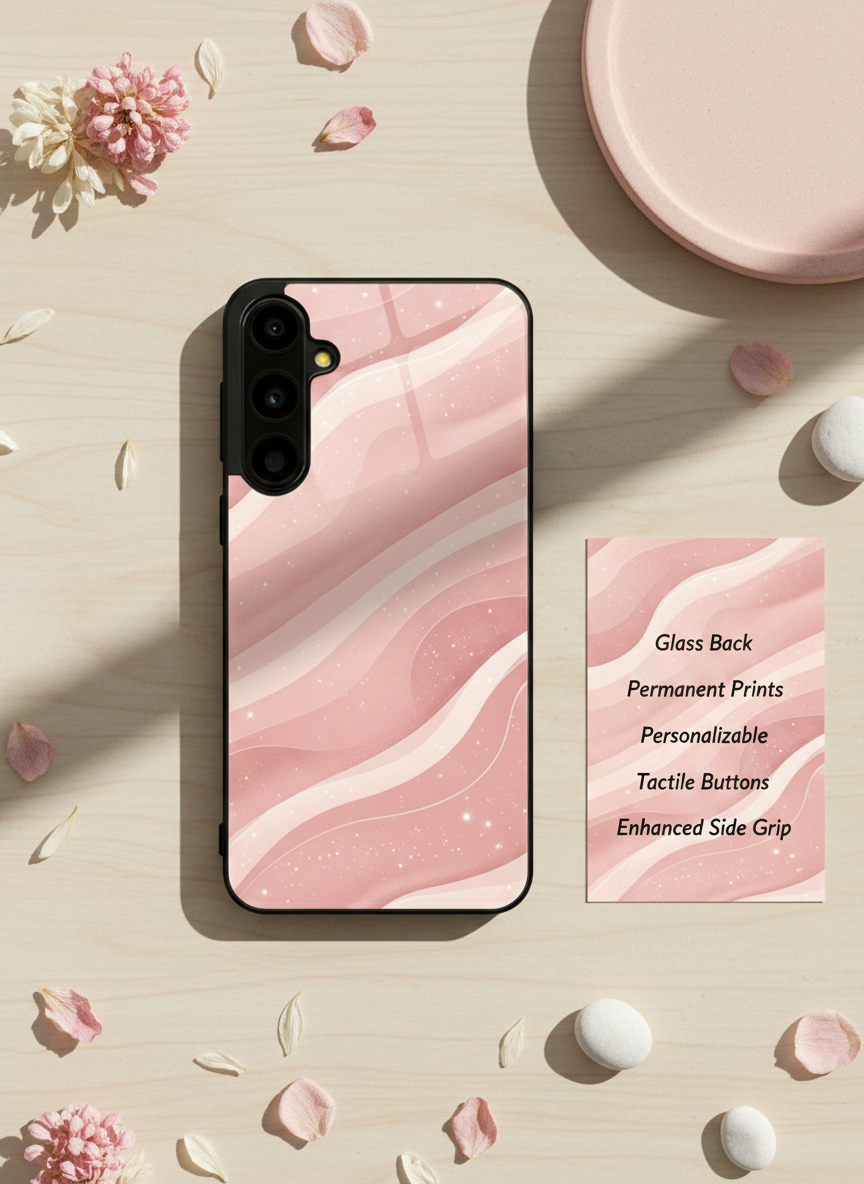 Rose Wave Premium Glass Back Cover For Galaxy S Series The Case & Co India