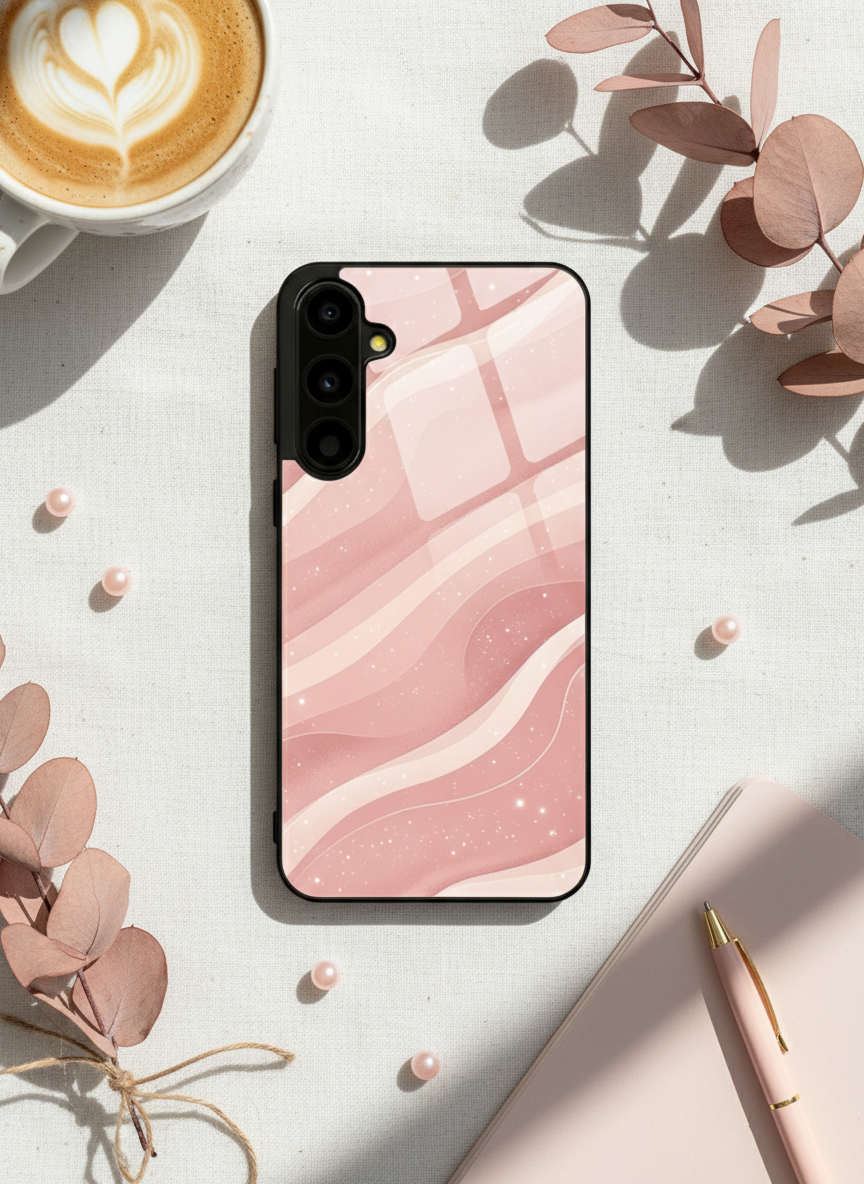 Rose Wave Premium Glass Back Cover For Galaxy S Series The Case & Co India