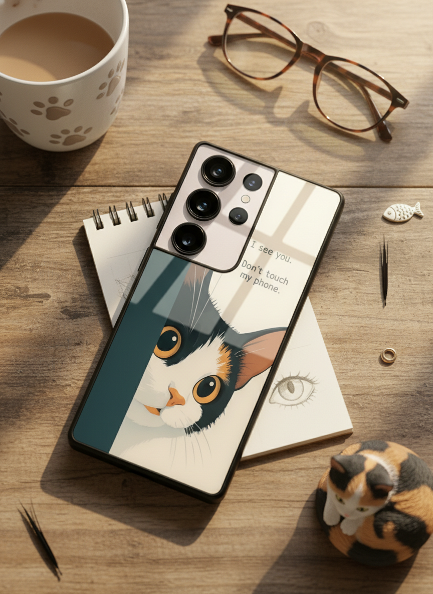 Sassy Cats Premium Glass Back Cover For Galaxy S Series The Case & Co India