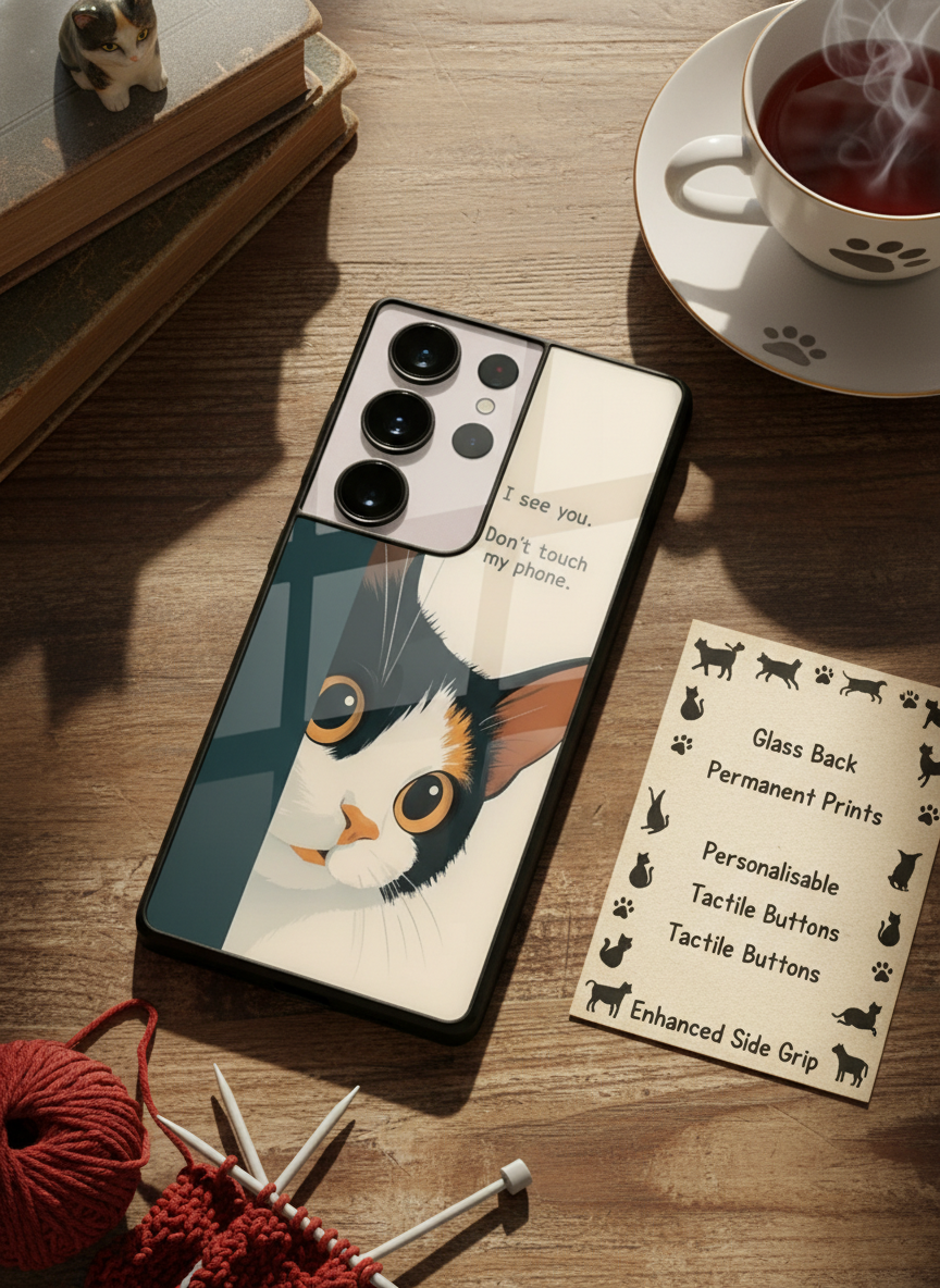 Sassy Cats Premium Glass Back Cover For Galaxy S Series The Case & Co India