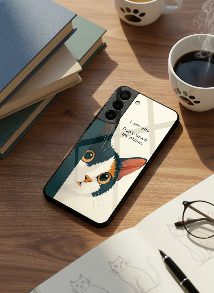 Sassy Cats Premium Glass Back Cover For Galaxy S Series The Case & Co India