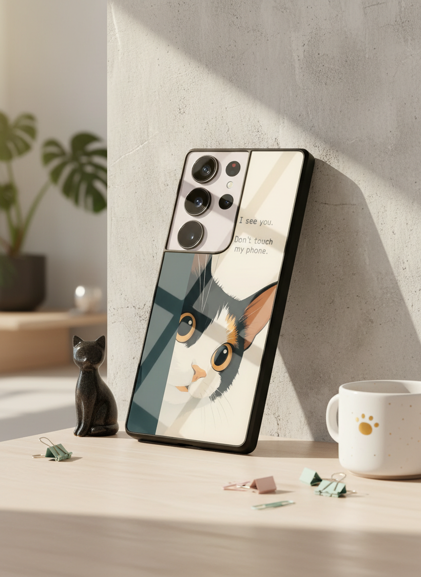 Sassy Cats Premium Glass Back Cover For Galaxy S Series The Case & Co India