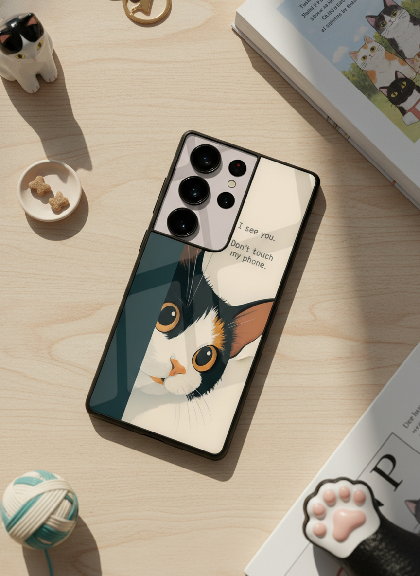Sassy Cats Premium Glass Back Cover For Galaxy S Series The Case & Co India