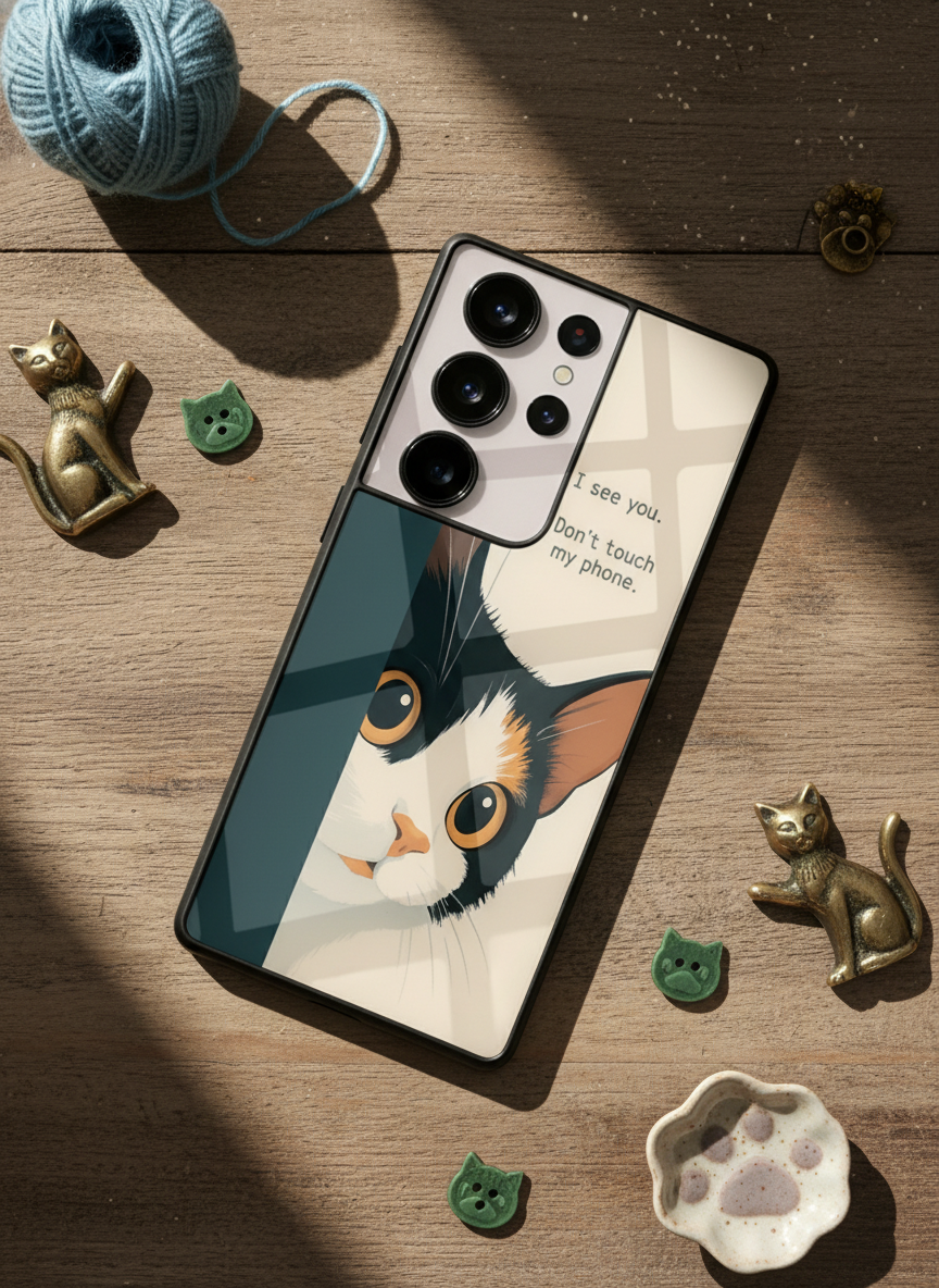 Sassy Cats Premium Glass Back Cover For Galaxy S Series The Case & Co India