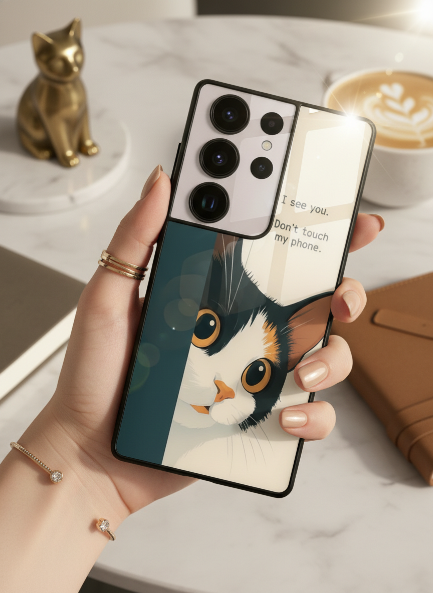 Sassy Cats Premium Glass Back Cover For Galaxy S Series The Case & Co India