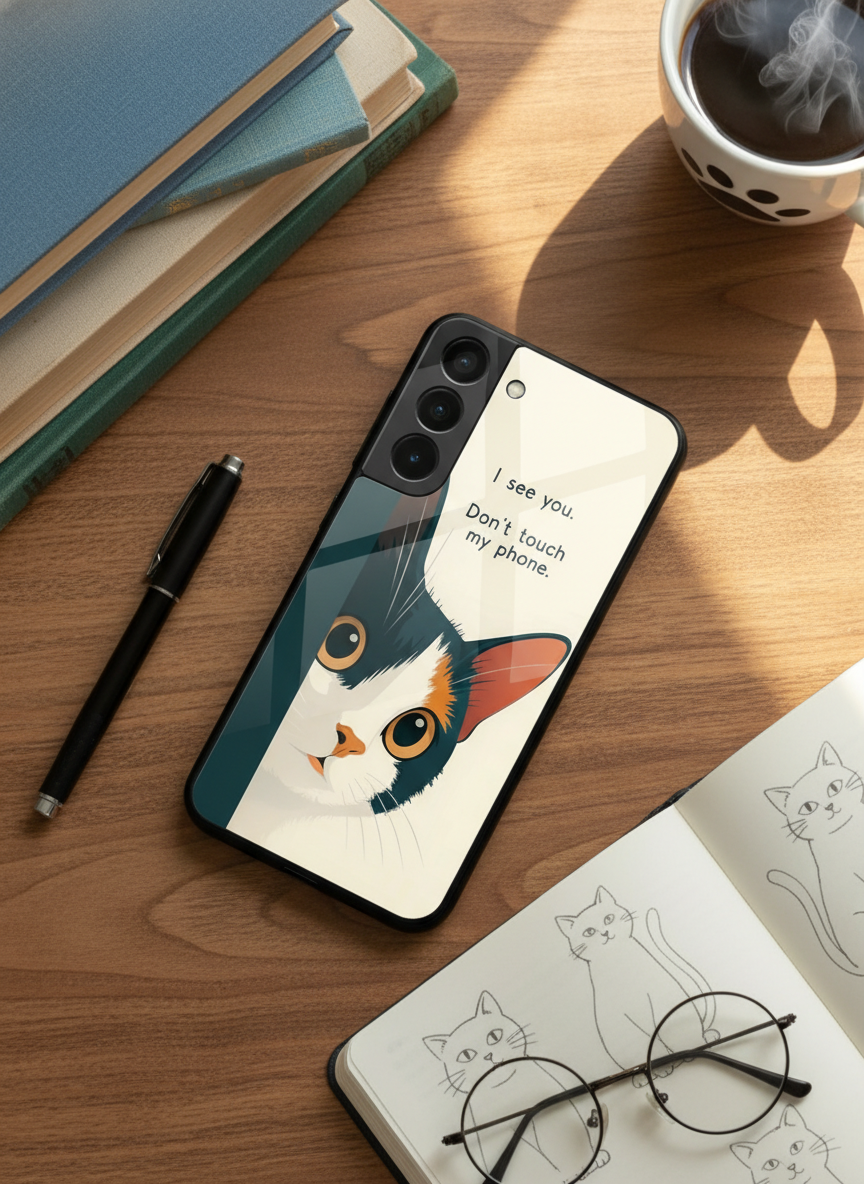 Sassy Cats Premium Glass Back Cover For Galaxy S Series The Case & Co India