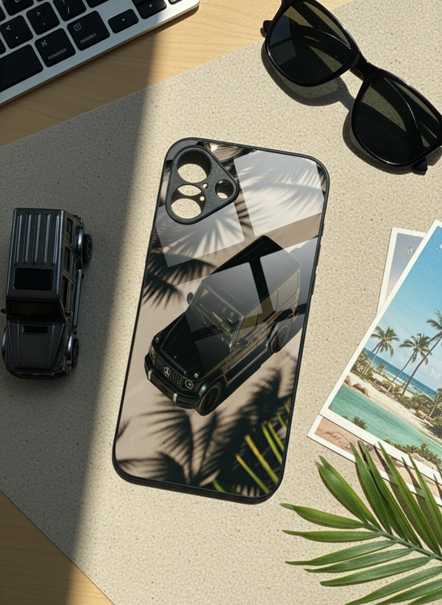 Shadow Drive Premium Glass Back Cover For iPhone 14-17 Models The Case & Co India