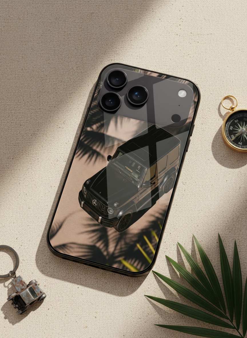 Shadow Drive Premium Glass Back Cover For iPhone 14-17 Models The Case & Co India