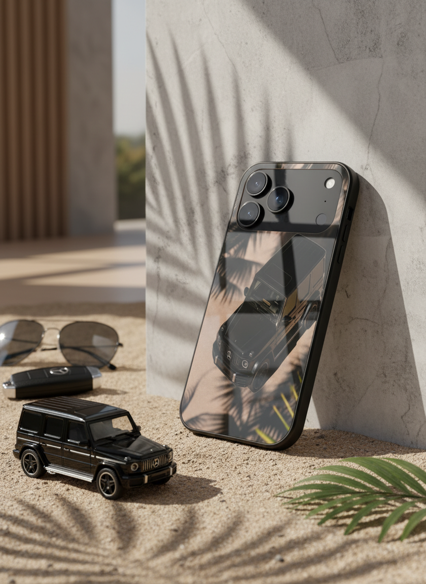 Shadow Drive Premium Glass Back Cover For iPhone 14-17 Models The Case & Co India