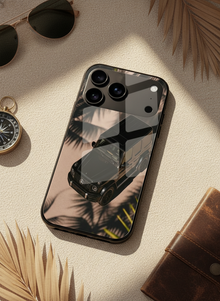 Shadow Drive Mono Frame Glass Back Cover For iPhone 14-17 Models