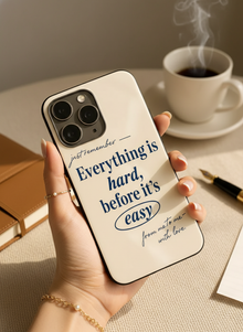 Soft Reminder Mono Frame Glass Back Cover For iPhone 14-17 Models