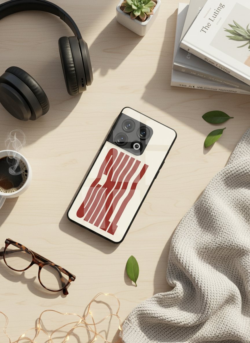 Stay Chill Glass Back Cover For One Plus 13, 12, 11, 10 The Case & Co India