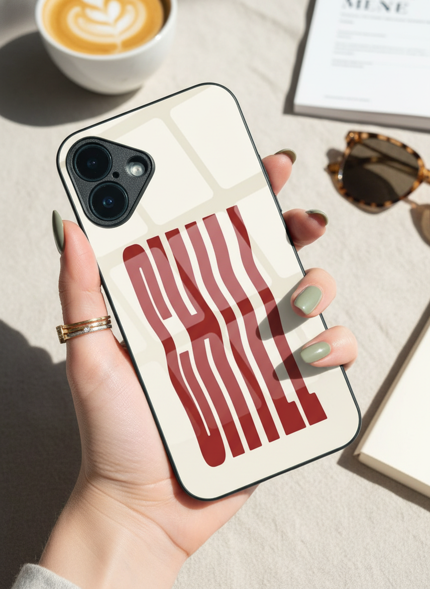 Stay Chill Premium Glass Back Cover For iPhone 14-17 Models The Case & Co India