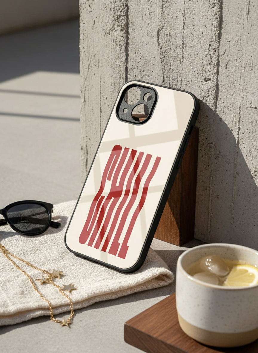 Stay Chill Premium Glass Back Cover For iPhone 14-17 Models The Case & Co India