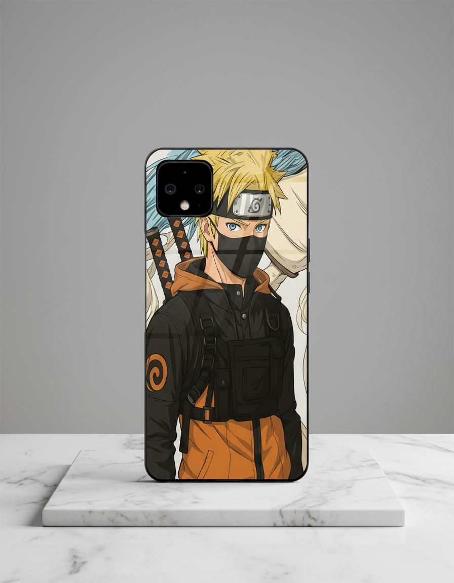 Stealthy Naruto Premium Glass Back Cover For Google Pixel 7,8,9,10 Series The Case & Co India