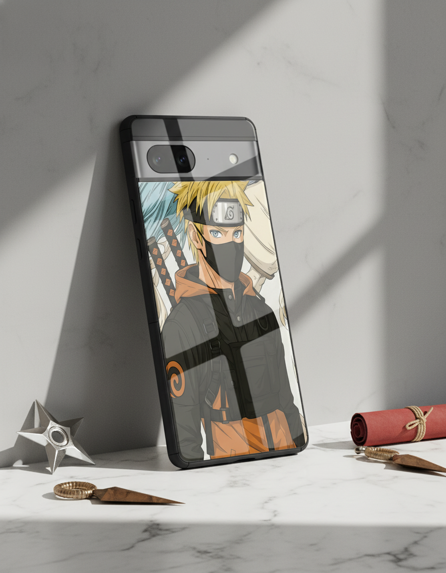 Stealthy Naruto Premium Glass Back Cover For Google Pixel 7,8,9,10 Series The Case & Co India