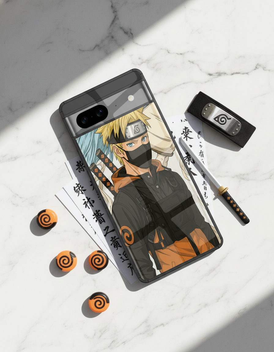 Stealthy Naruto Premium Glass Back Cover For Google Pixel 7,8,9,10 Series The Case & Co India