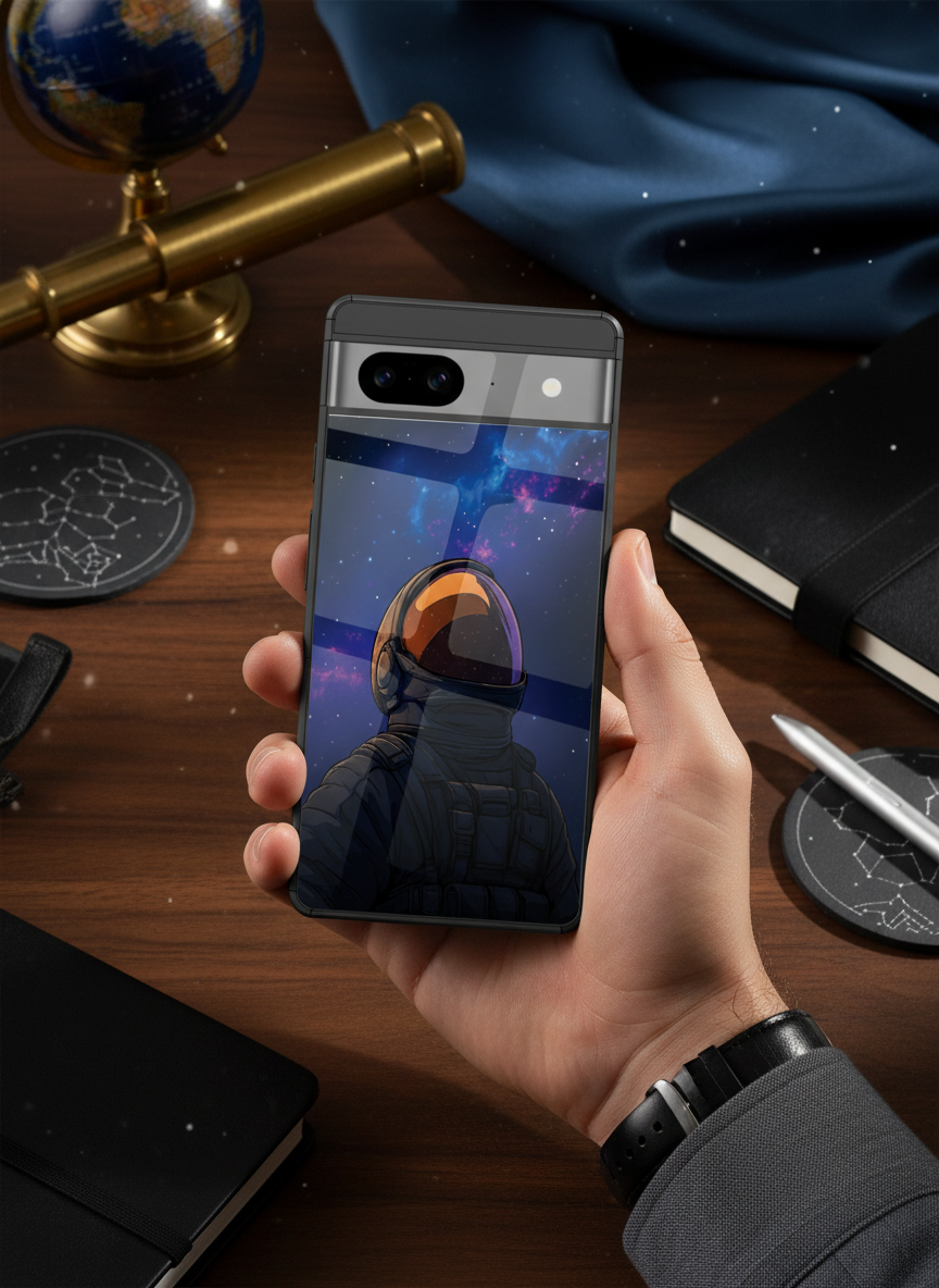 Stellar Void Premium Glass Back Cover For Google Pixel 7,8,9,10 Series The Case & Co India