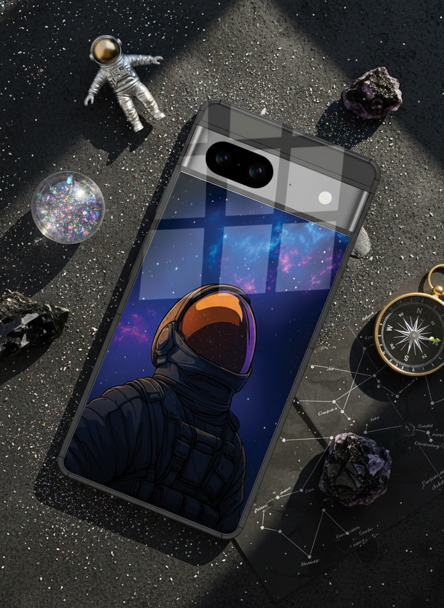 Stellar Void Premium Glass Back Cover For Google Pixel 7,8,9,10 Series The Case & Co India