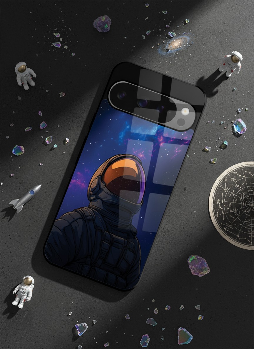 Stellar Void Premium Glass Back Cover For Google Pixel 7,8,9,10 Series The Case & Co India