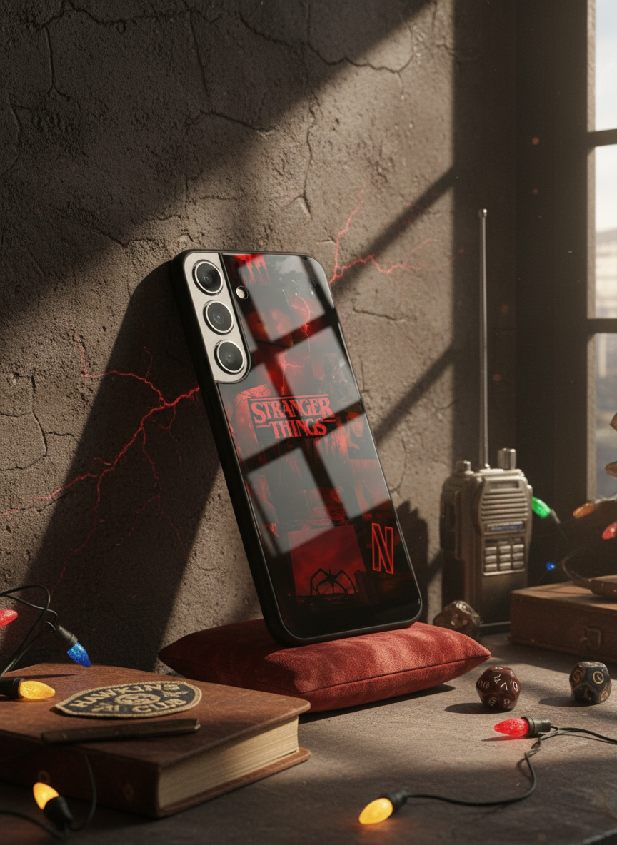 STRANGER THINGS- Red Realm Edit Premium Glass Back Cover For Galaxy S Series The Case & Co India