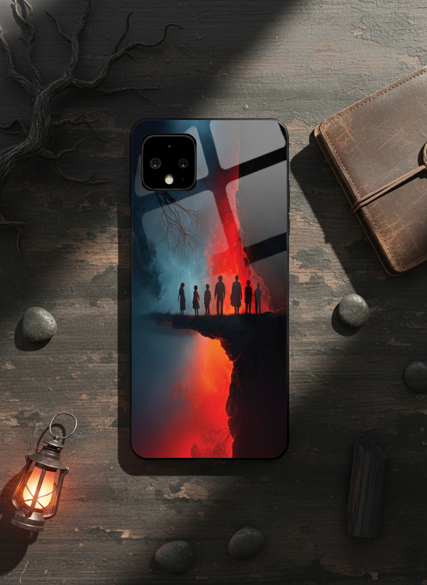 STRANGER THINGS- The Parallel Edge Premium Glass Back Cover For Google Pixel 7,8,9,10 Series The Case & Co India