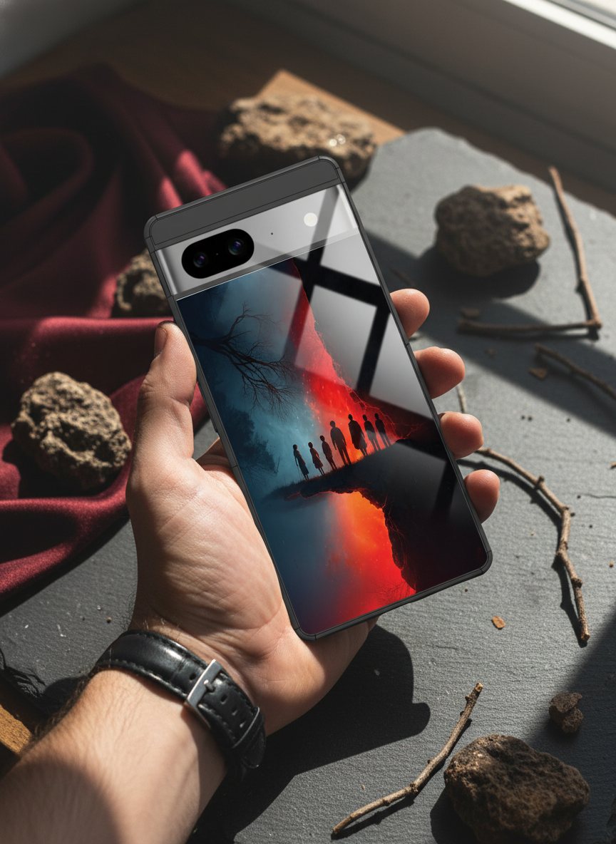 STRANGER THINGS- The Parallel Edge Premium Glass Back Cover For Google Pixel 7,8,9,10 Series The Case & Co India