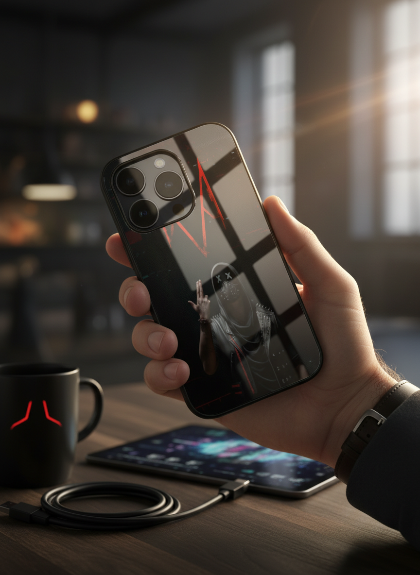 Symbol Premium Glass Back Cover For iPhone 14-17 Models The Case & Co India