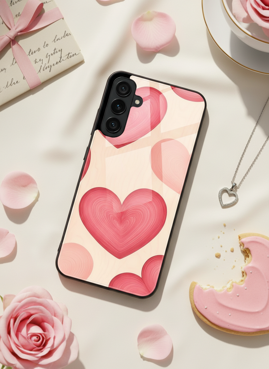 The Candy Hearts Premium Glass Back Cover For Galaxy S Series The Case & Co India