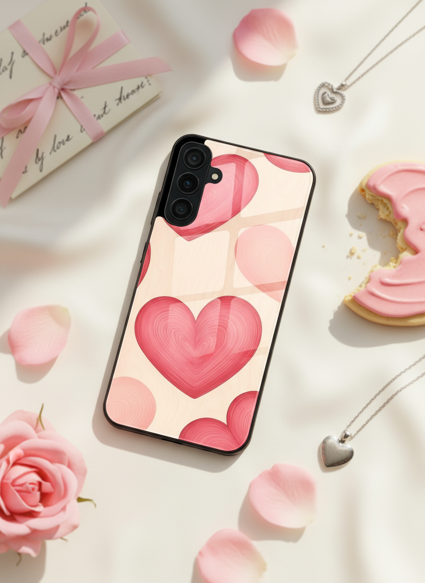 The Candy Hearts Premium Glass Back Cover For Galaxy S Series The Case & Co India