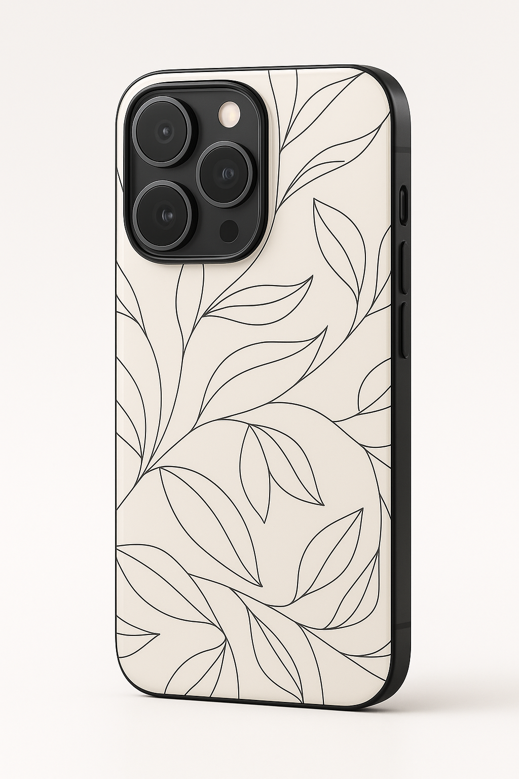 The Petal Sketch Premium Glass Back Cover For iPhone 14-17 Models The Case & Co India