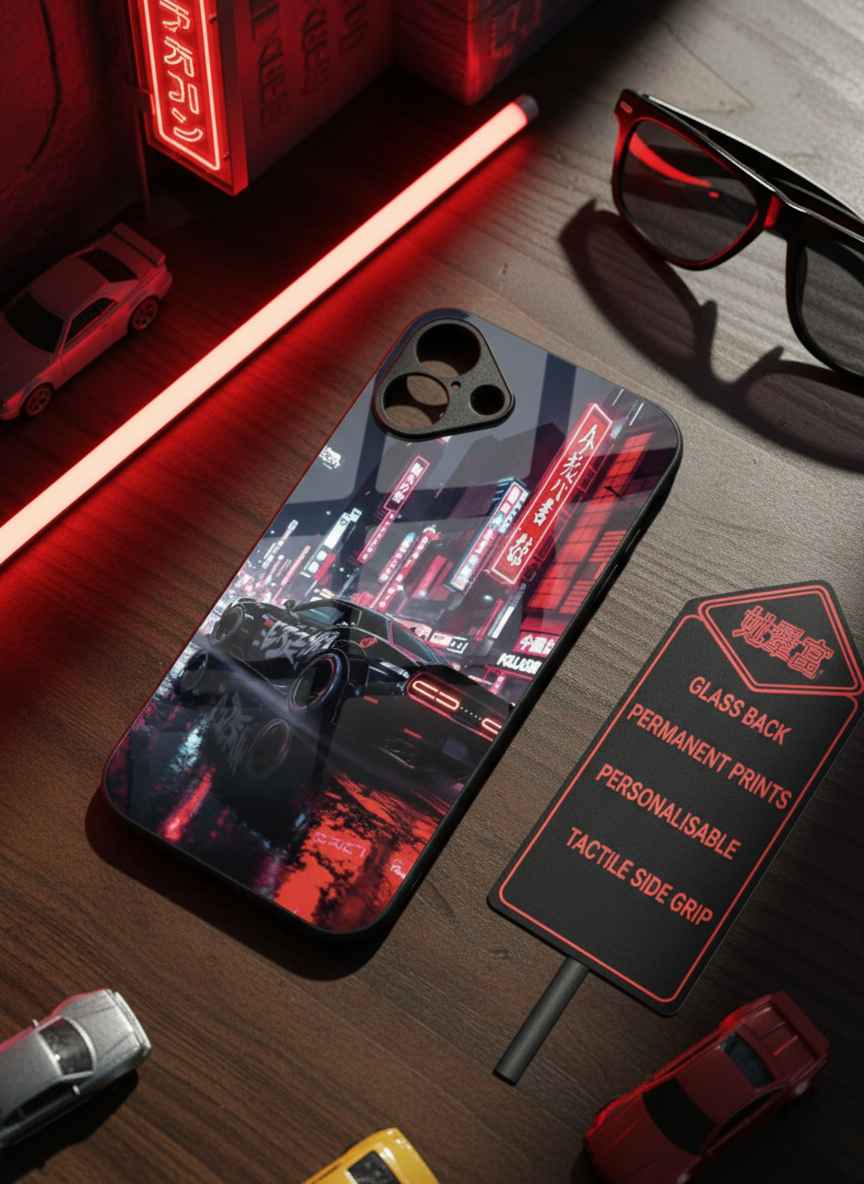 Tokyo Heart Premium Glass Back Cover For iPhone 14-17 Models The Case & Co India