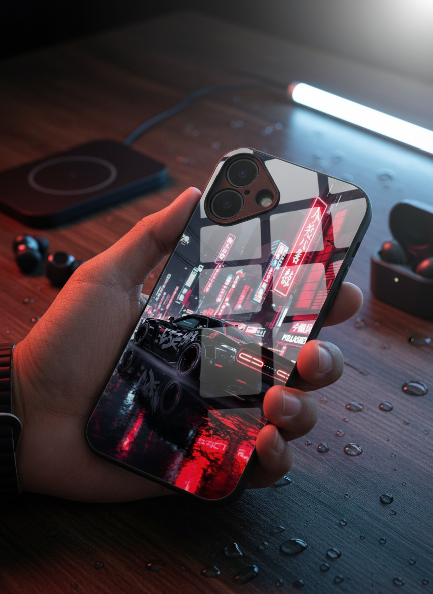 Tokyo Heart Premium Glass Back Cover For iPhone 14-17 Models The Case & Co India