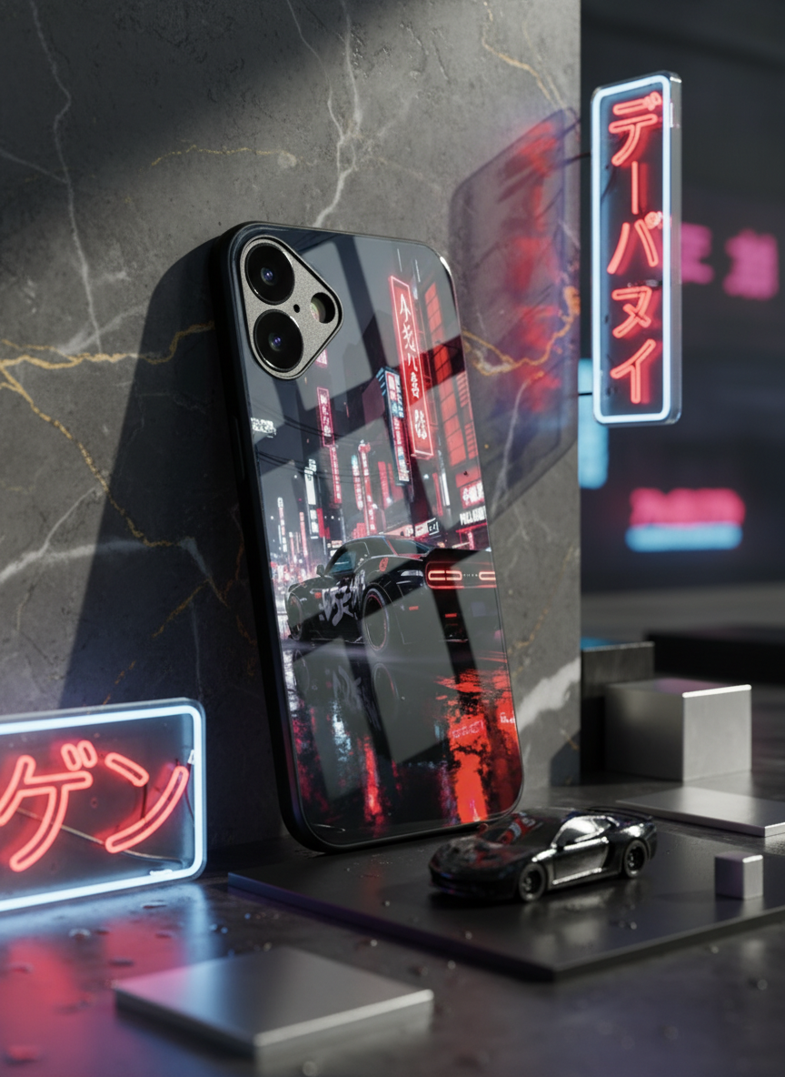Tokyo Heart Premium Glass Back Cover For iPhone 14-17 Models The Case & Co India