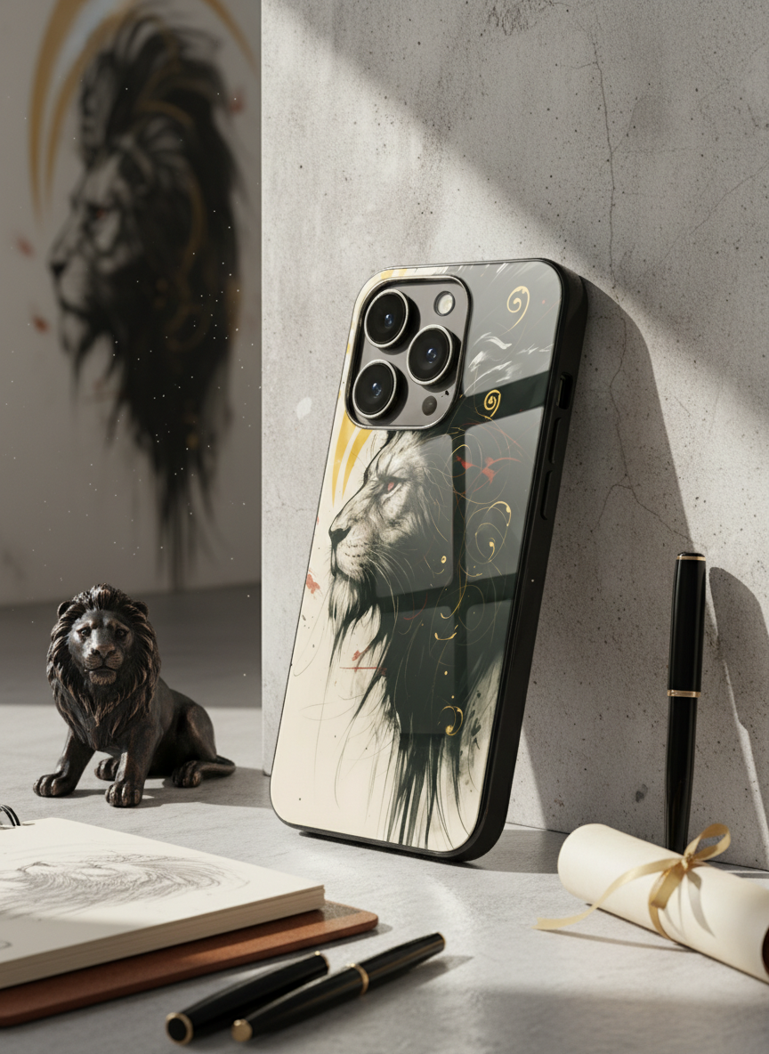 Roar Within Premium Glass Back Cover For iPhone 11-17 Models