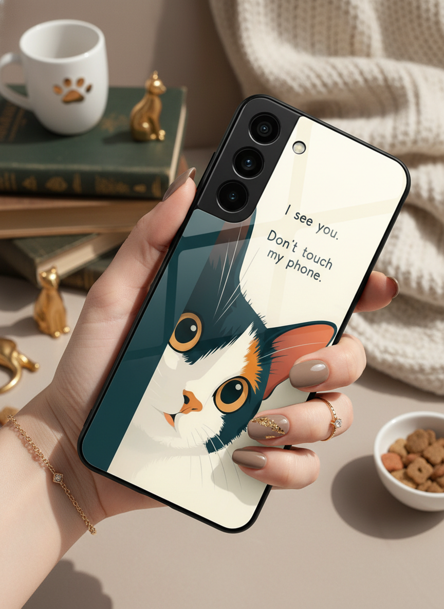 Sassy Cats Premium Glass Back Cover For Galaxy S, A, M & F Series