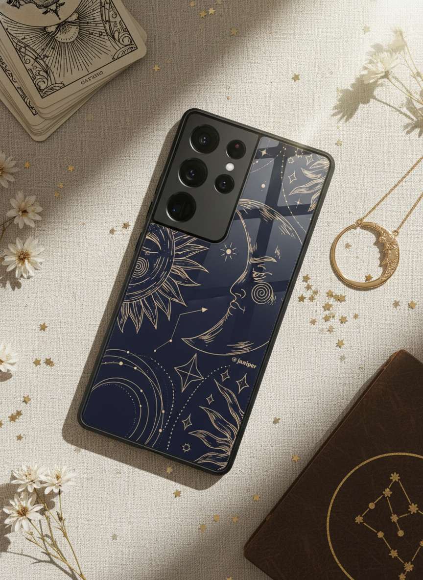 Celestial Dreams Premium Glass Back Cover For Galaxy S, A, M & F Series