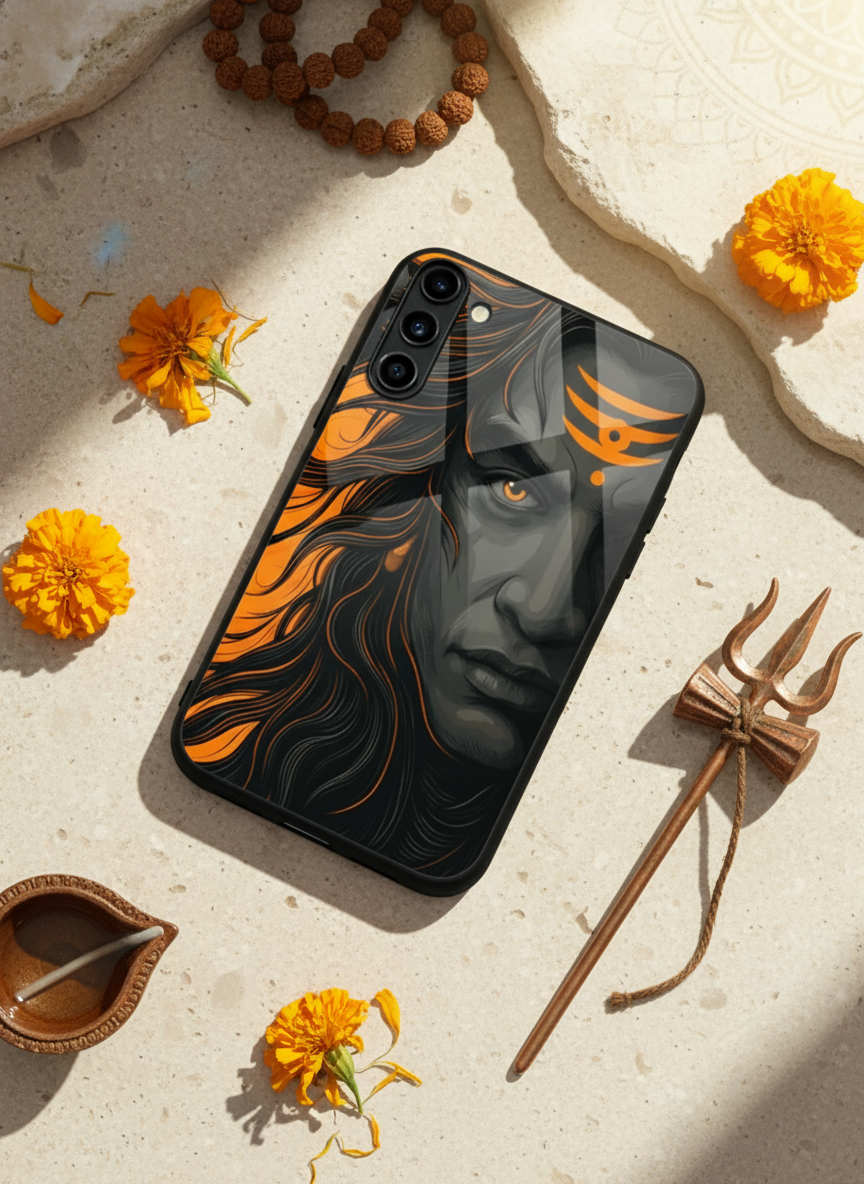 Aghora Premium Glass Back Cover For Galaxy S, A, M & F Series