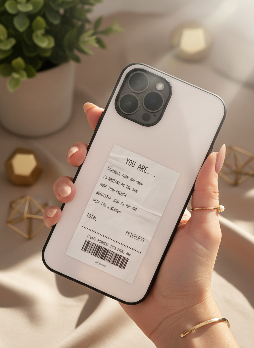 You Are Enough Premium Glass Back Cover For iPhone 11-17 Models
